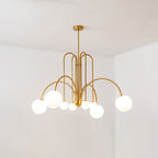 Aria  Glass Pendant Light Black Red Gold