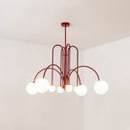 Aria  Glass Pendant Light Black Red Gold