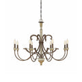 Evareth Vintage Industrial Hand-carved Wood Chandelier