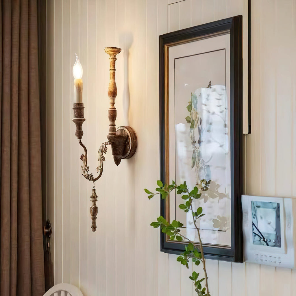 Ivelor Vintage Industrial Candle Wall Lamp