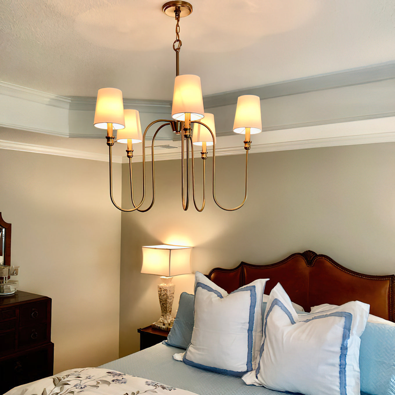 Evraeel Modern Minimalist Fabric Chandelier
