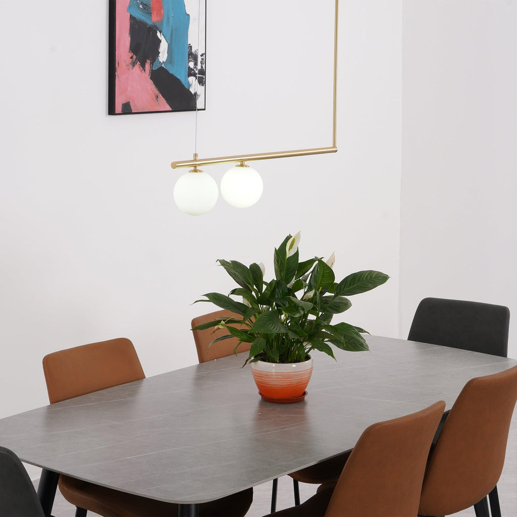 Solara Pendant Lamp Brass Linear Satellite Minimalist