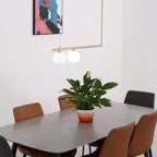Solara Pendant Lamp Brass Linear Satellite Minimalist