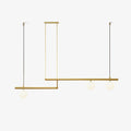 Solara Pendant Lamp Brass Linear Satellite Minimalist