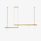 Solara Pendant Lamp Brass Linear Satellite Minimalist