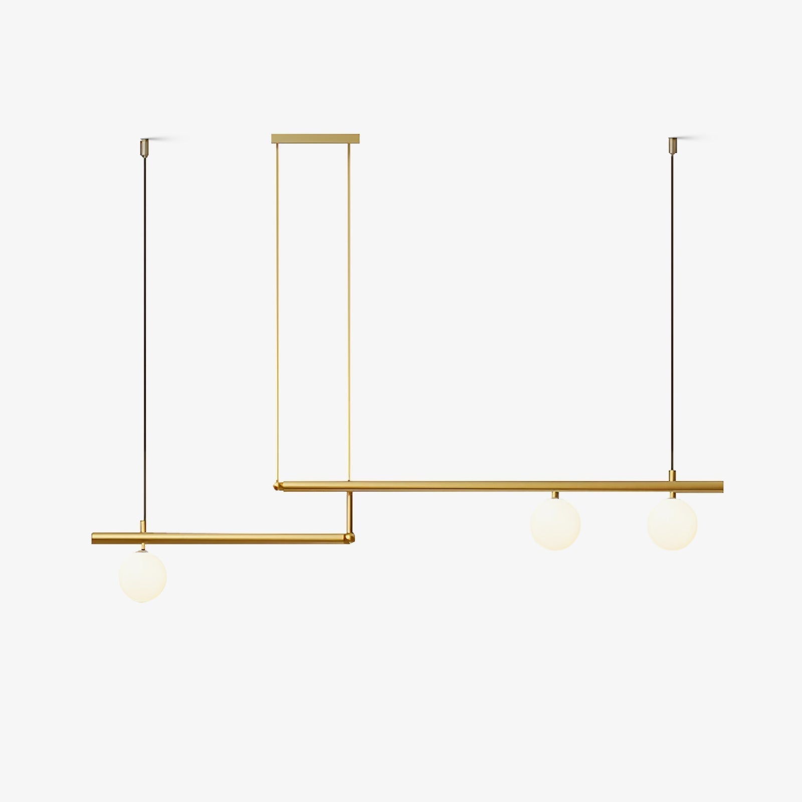 Solara Pendant Lamp Brass Linear Satellite Minimalist