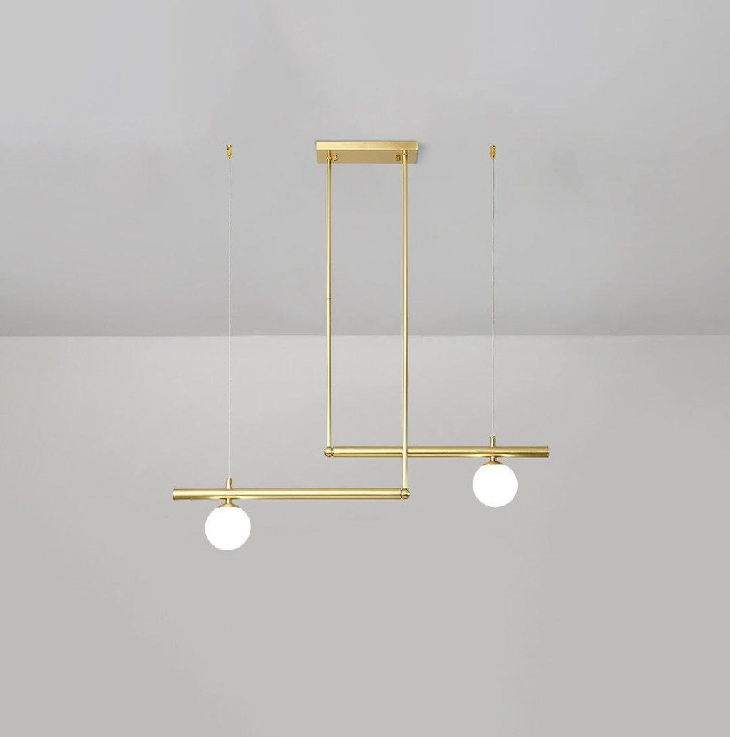 Solara Pendant Lamp Brass Linear Satellite Minimalist