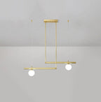 Solara Pendant Lamp Brass Linear Satellite Minimalist