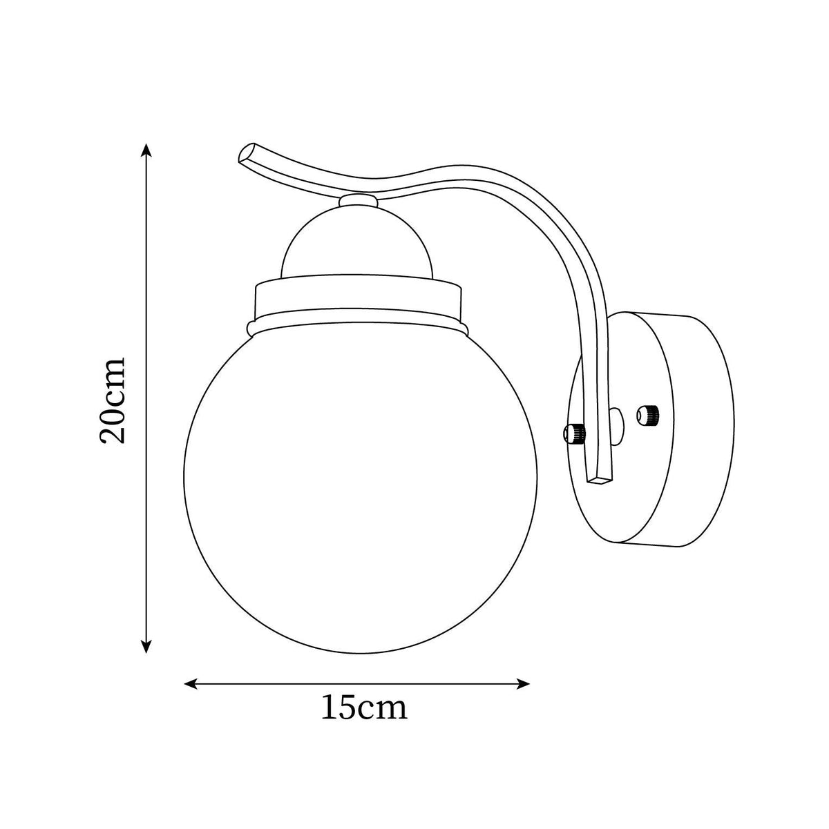 Saturn Classic Globe Wall Lamp