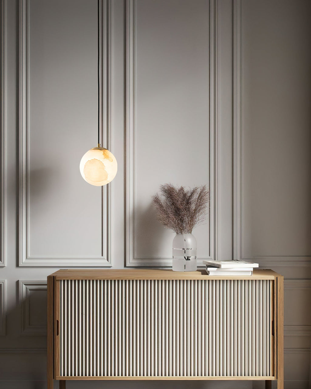 Uphaara Modern Minimalist Alabaster Pendant Light