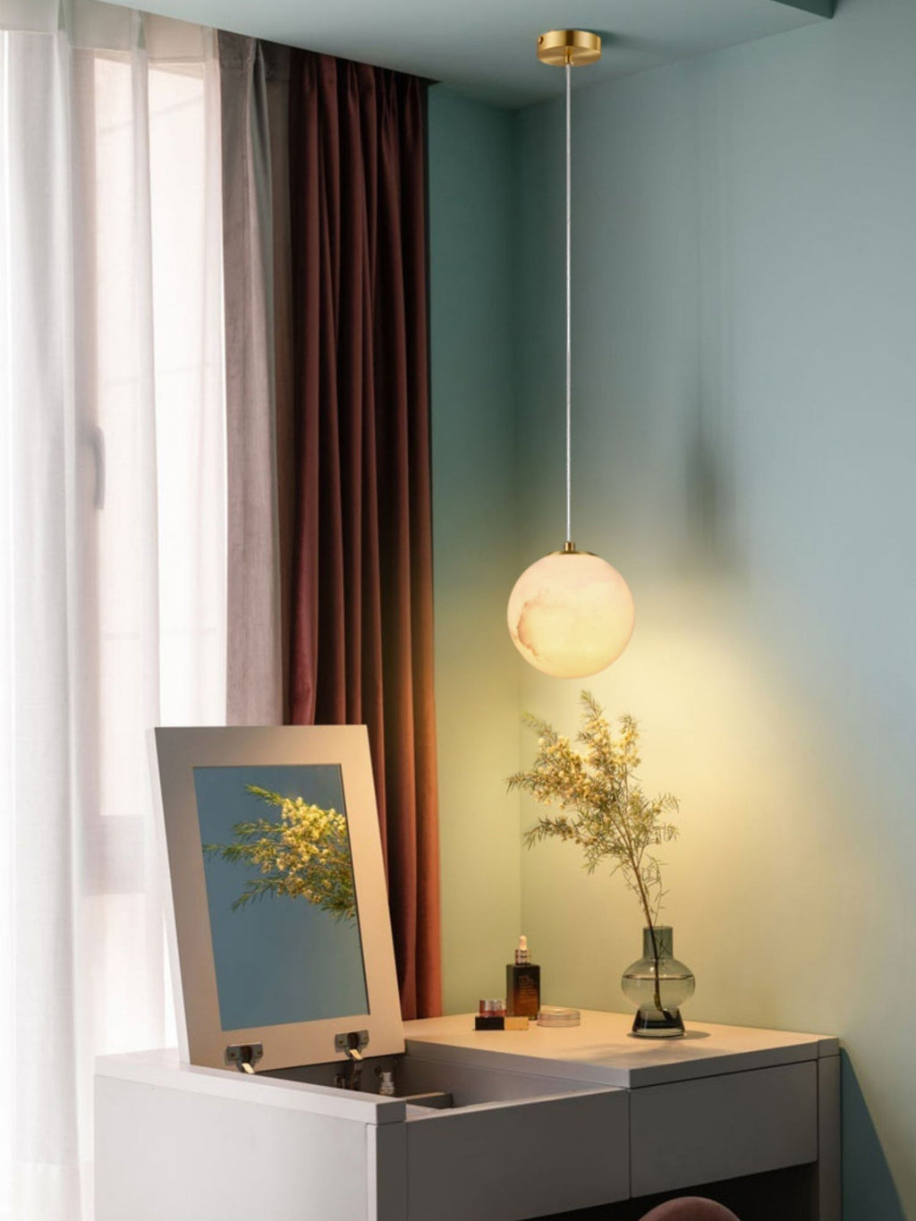 Uphaara Modern Minimalist Alabaster Pendant Light