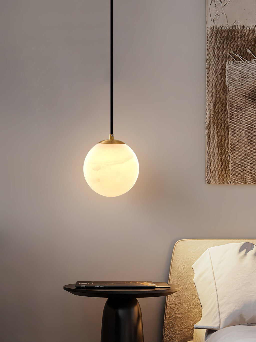 Uphaara Modern Minimalist Alabaster Pendant Light