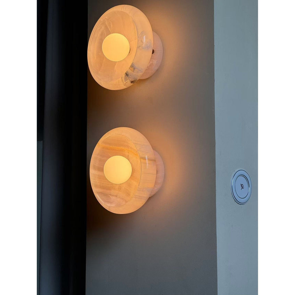 Piedra Modern Minimalist Marble Glass Wall Lamp