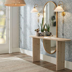 Cisorir Elegance Vintage Plug-In Brass Fabric Sconce Wall Lamp