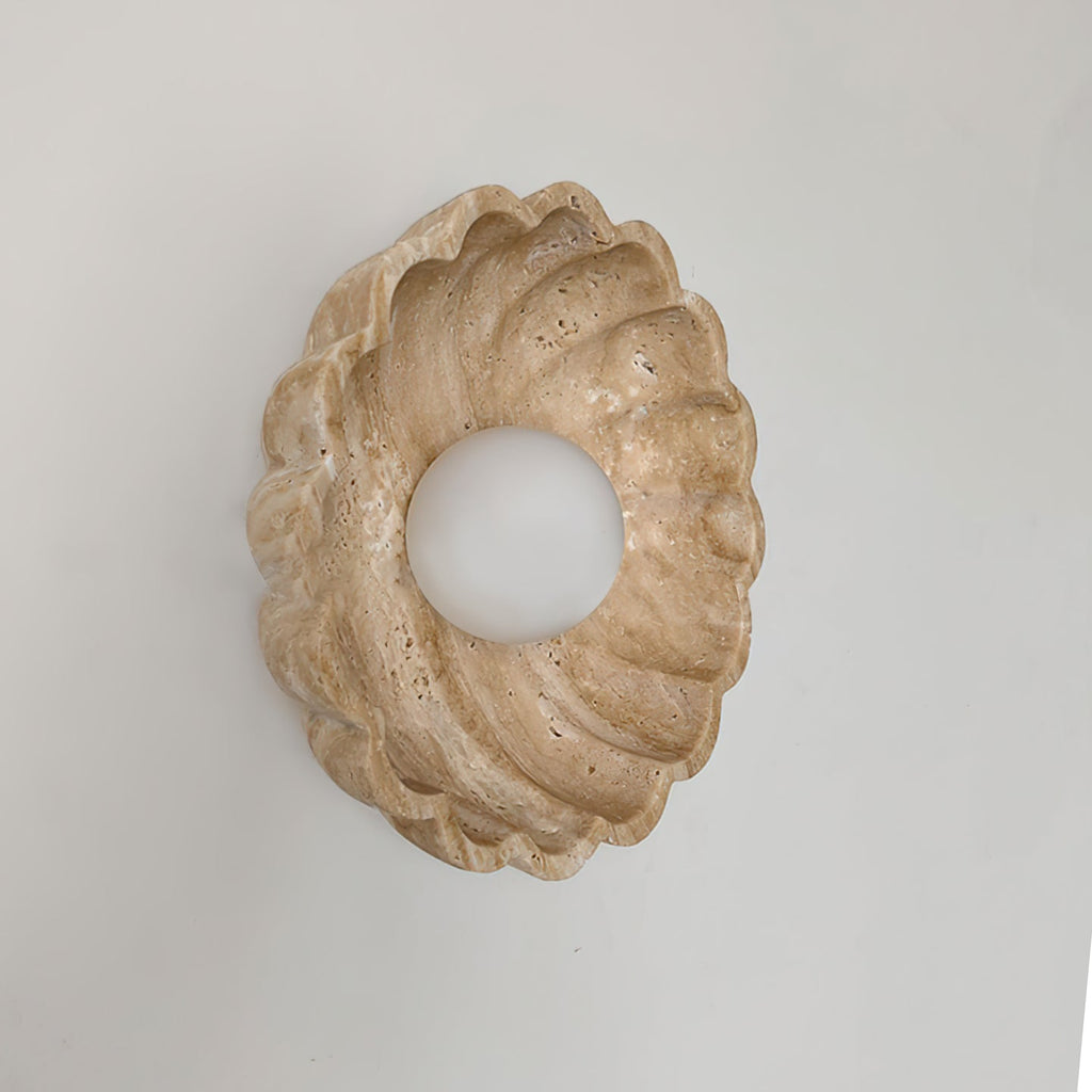 Ritta Flower Wall Lamp  Yellow Travertine