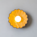 Ritta Flower Wall Lamp  Yellow Travertine