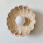Ritta Flower Wall Lamp  Yellow Travertine