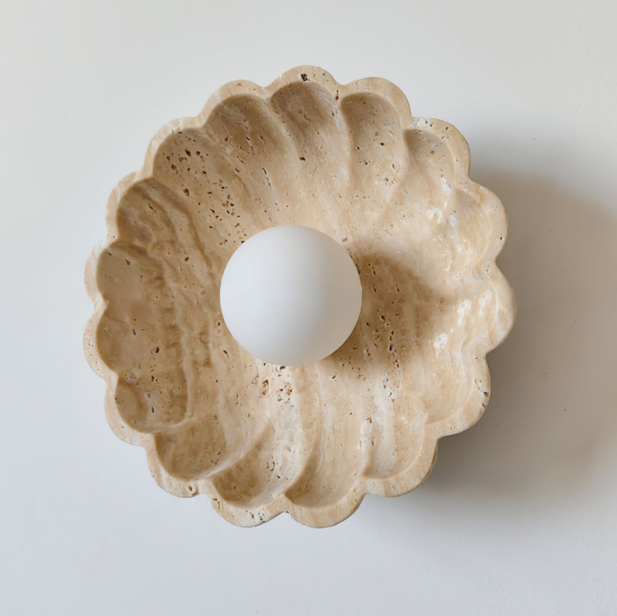 Ritta Flower Wall Lamp  Yellow Travertine