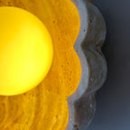 Ritta Flower Wall Lamp  Yellow Travertine