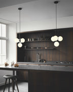 Azorila Modern Minimalist Swag Brass Glass Pendant Light