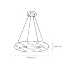 Alvynora Modern Minimalist Brass Alabaster Chandelier