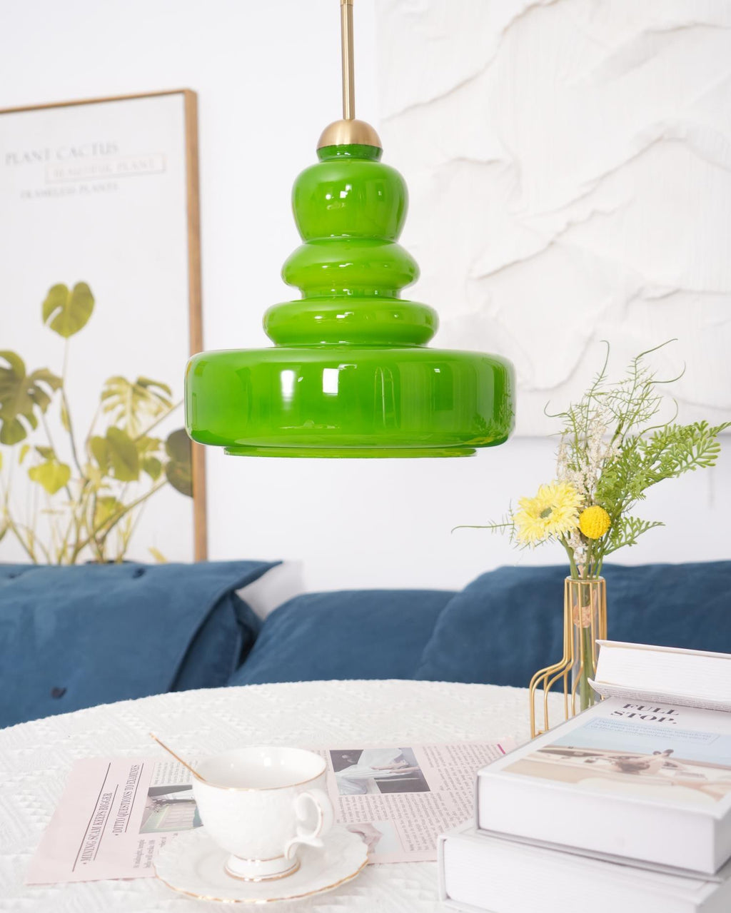 Lustra Pendant Lamp Schoolhouse Glass Layers for Living Room