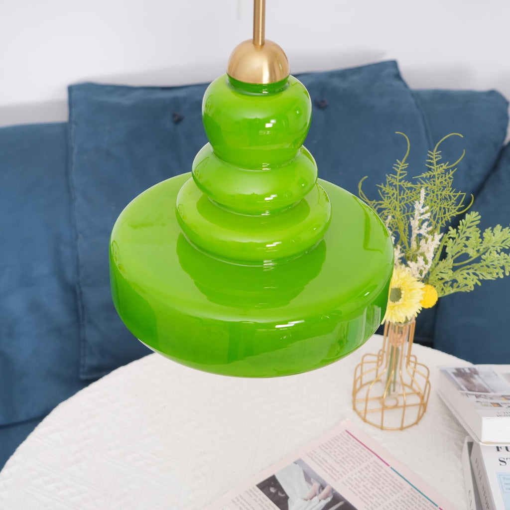 Lustra Pendant Lamp Schoolhouse Glass Layers for Living Room