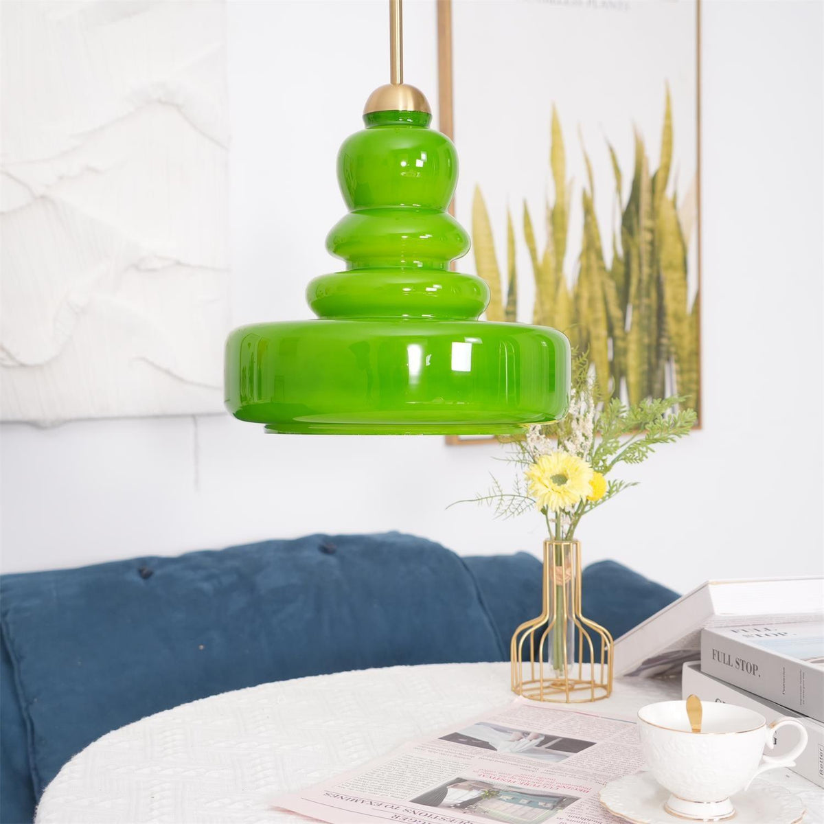 Lustra Pendant Lamp Schoolhouse Glass Layers for Living Room