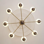 Sciolari Chandelier Vintage Wood Glass