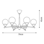 Sciolari Chandelier Vintage Wood Glass
