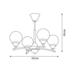 Sciolari Chandelier Vintage Wood Glass