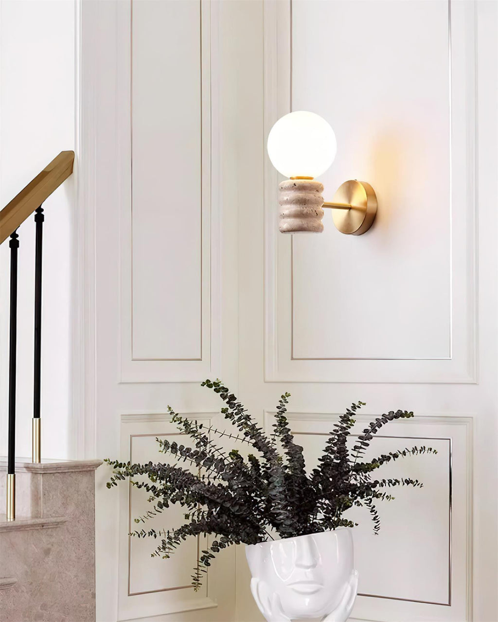 Calenne  Wall Lamp Travertine