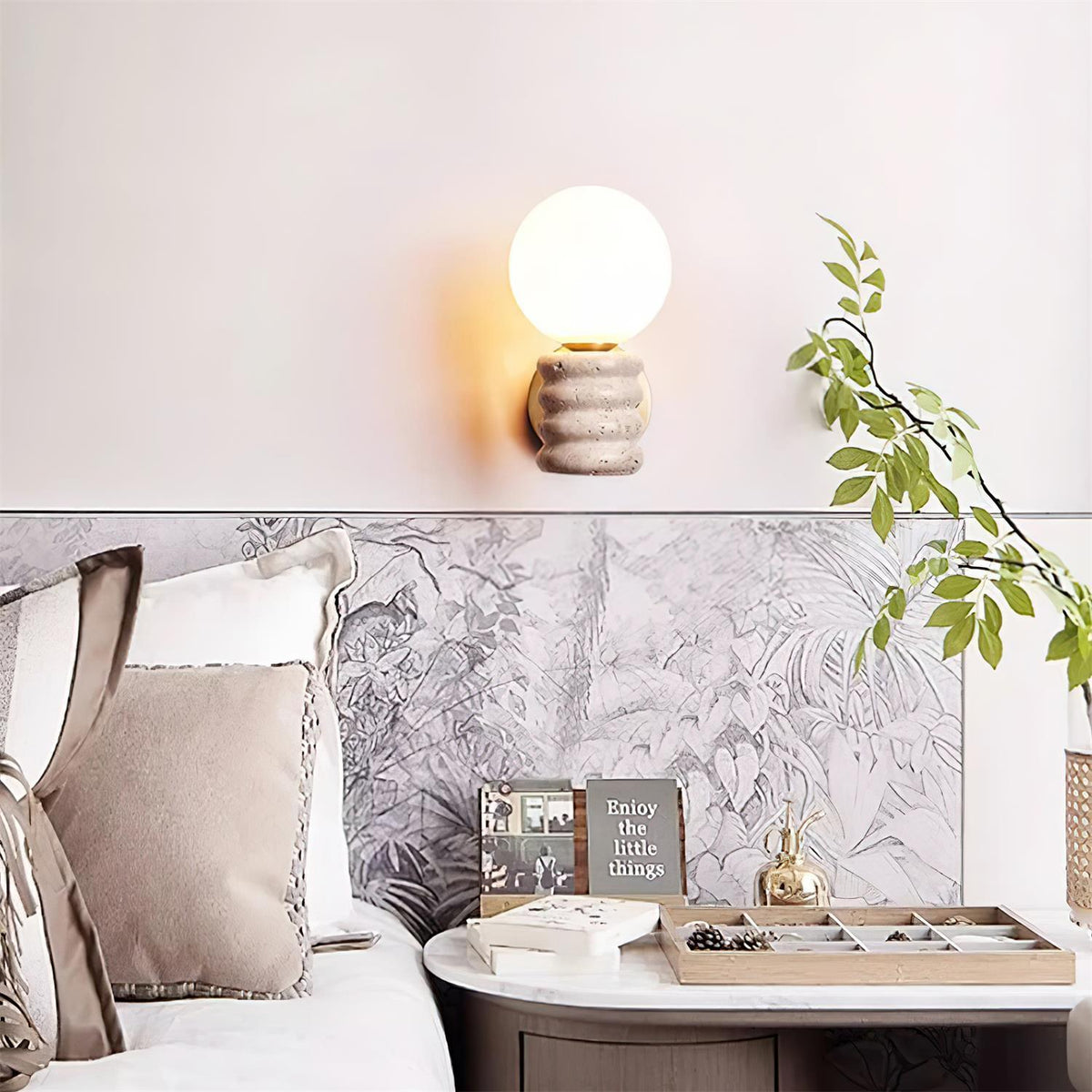 Calenne  Wall Lamp Travertine