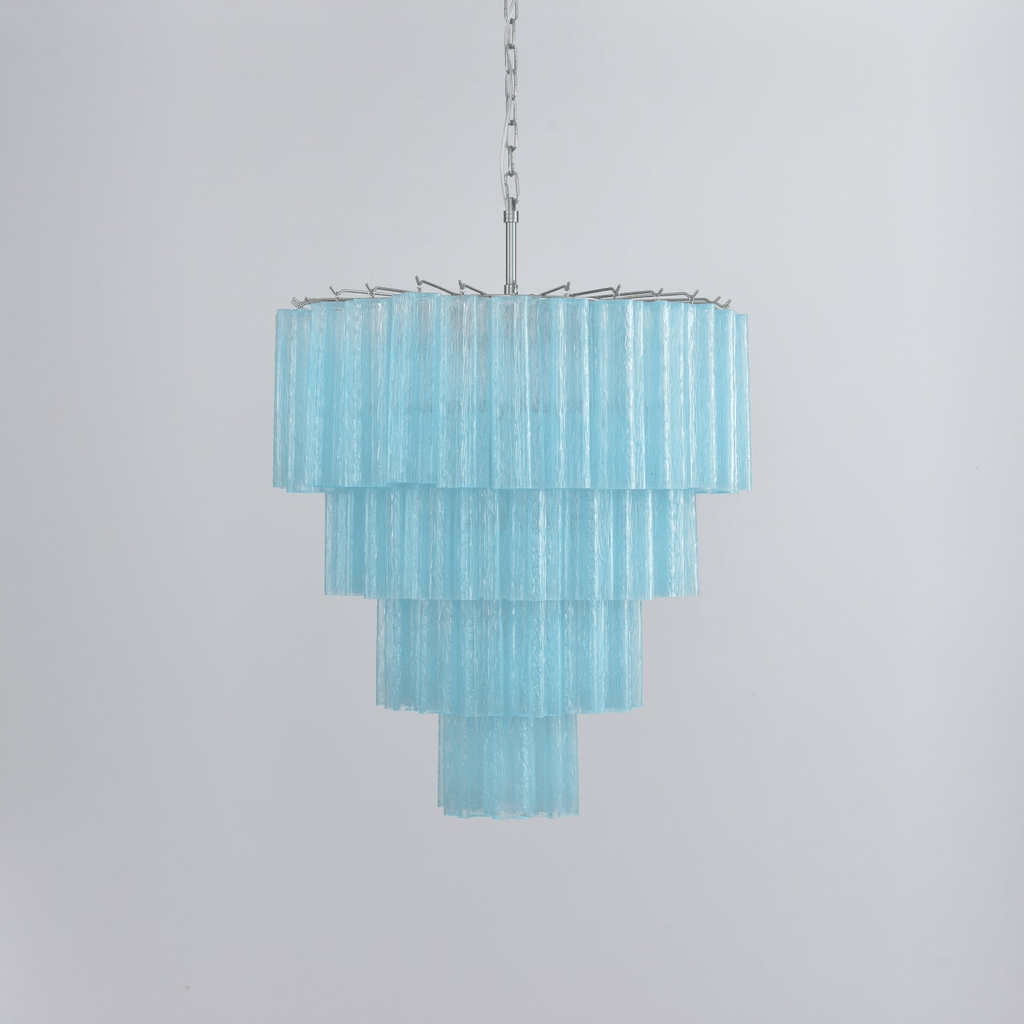 Aurora Chandelier Cascade Layered Glass Elegant Vintage