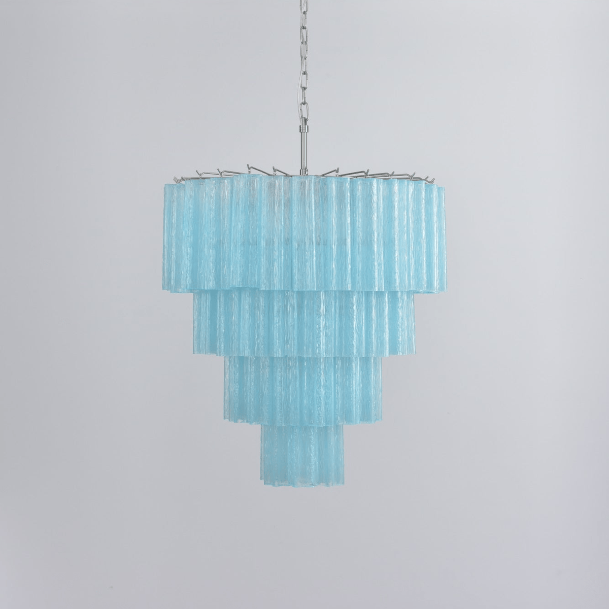 Aurora Chandelier Cascade Layered Glass Elegant Vintage