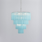 Aurora Chandelier Cascade Layered Glass Elegant Vintage