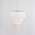 Aurora Chandelier Cascade Layered Glass Elegant Vintage