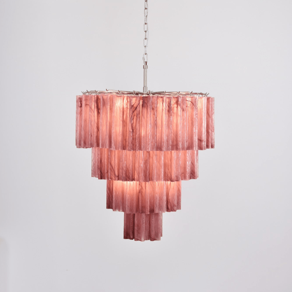 Aurora Chandelier Cascade Layered Glass Elegant Vintage