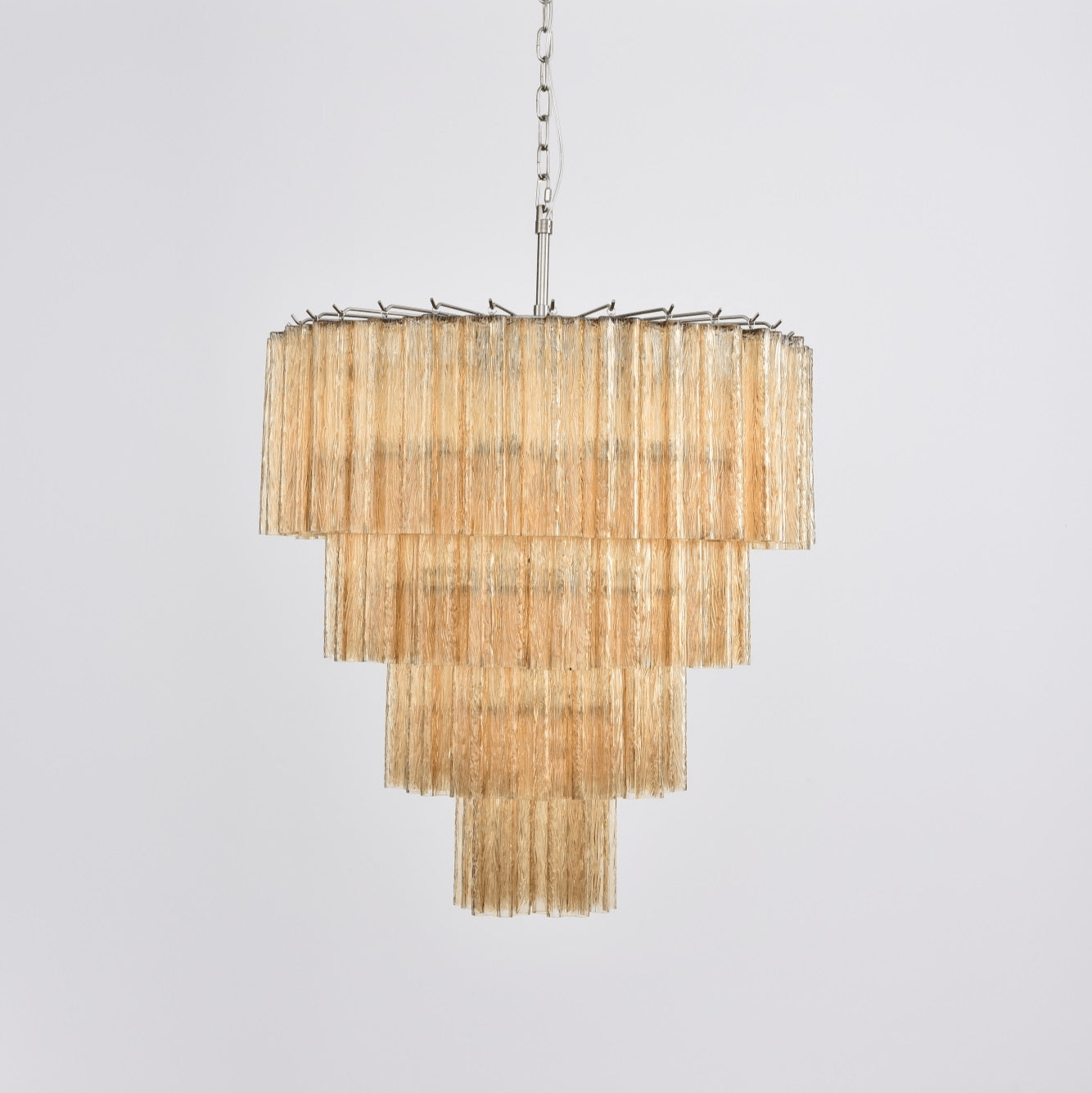 Aurora Chandelier Cascade Layered Glass Elegant Vintage