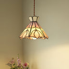Tiffany Retro Glass Pendant Lights  Pink Cream
