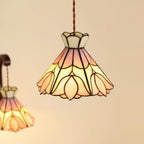 Tiffany Retro Glass Pendant Lights  Pink Cream