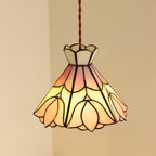 Tiffany Retro Glass Pendant Lights  Pink Cream
