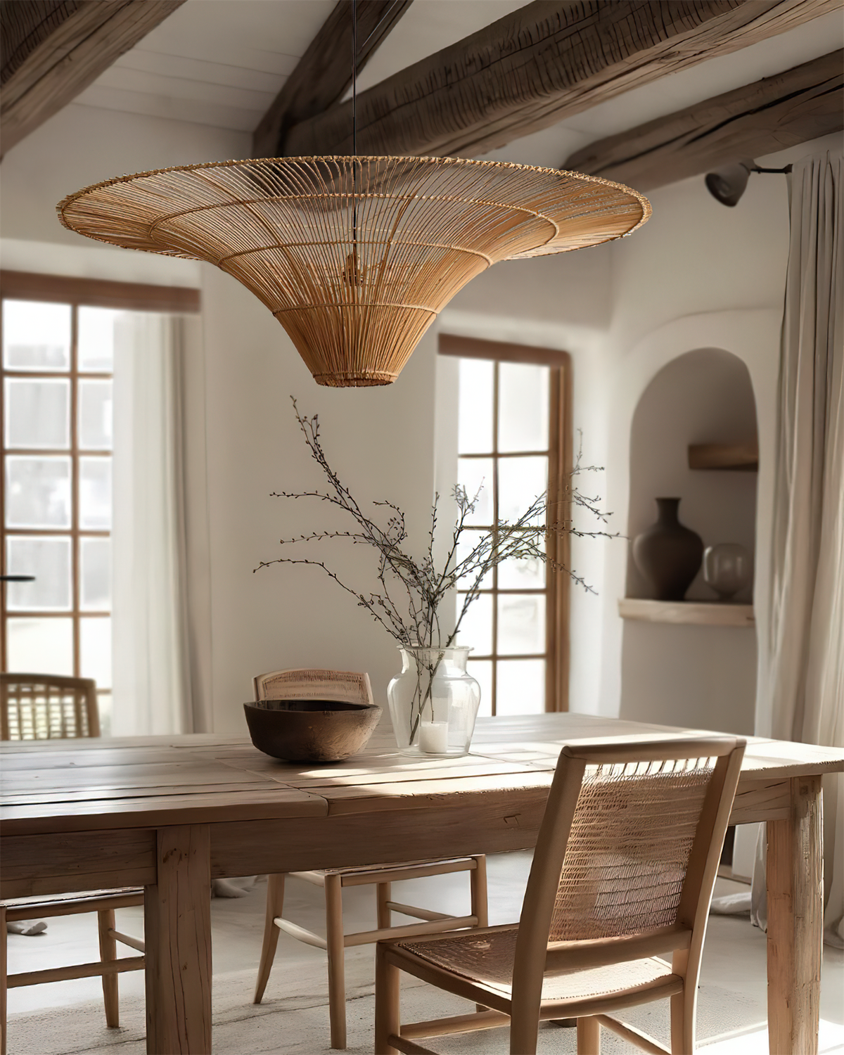 Juvia Handwoven Rattan Pendant Light