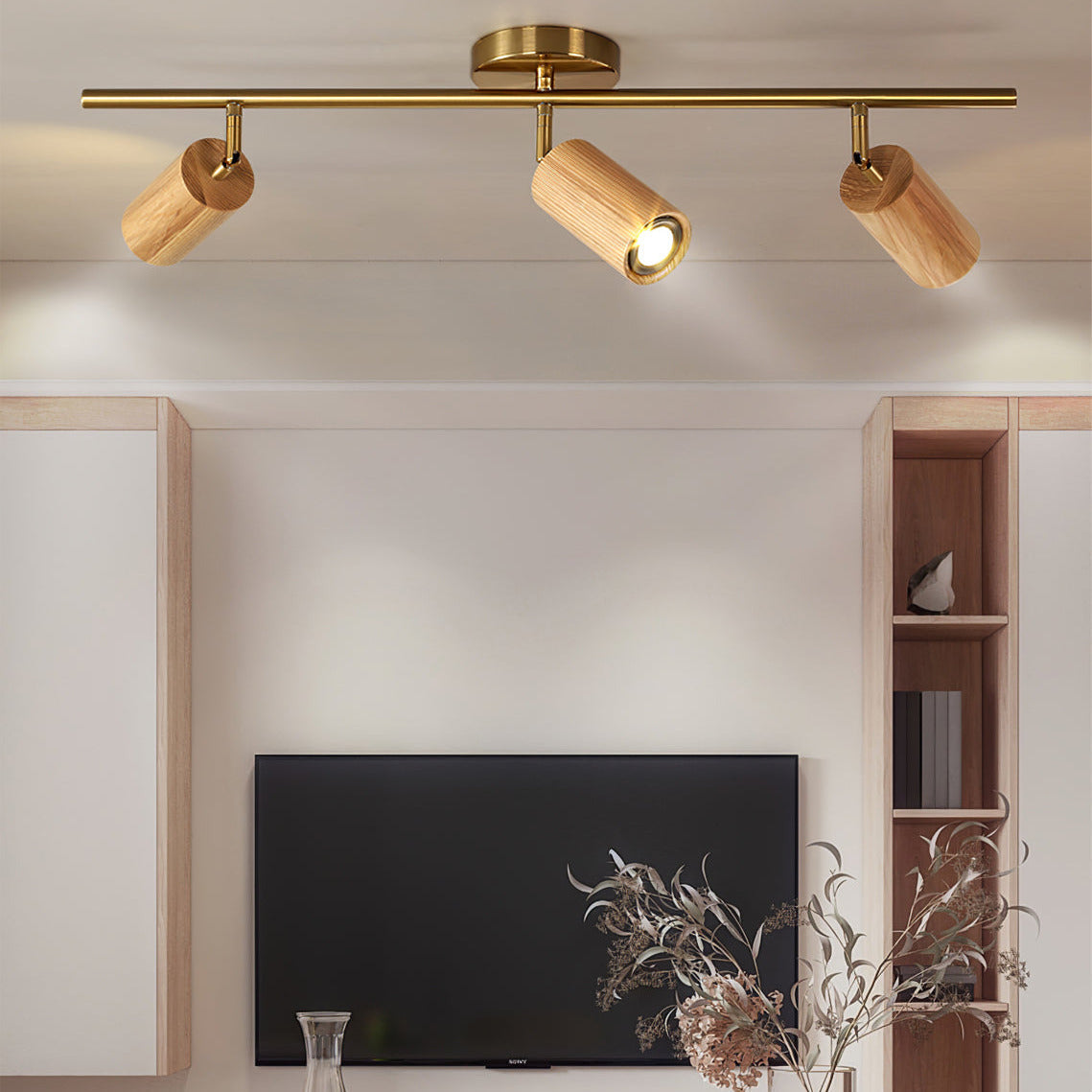 Aim Ceiling Light Spotlight  Wood Long Living Room