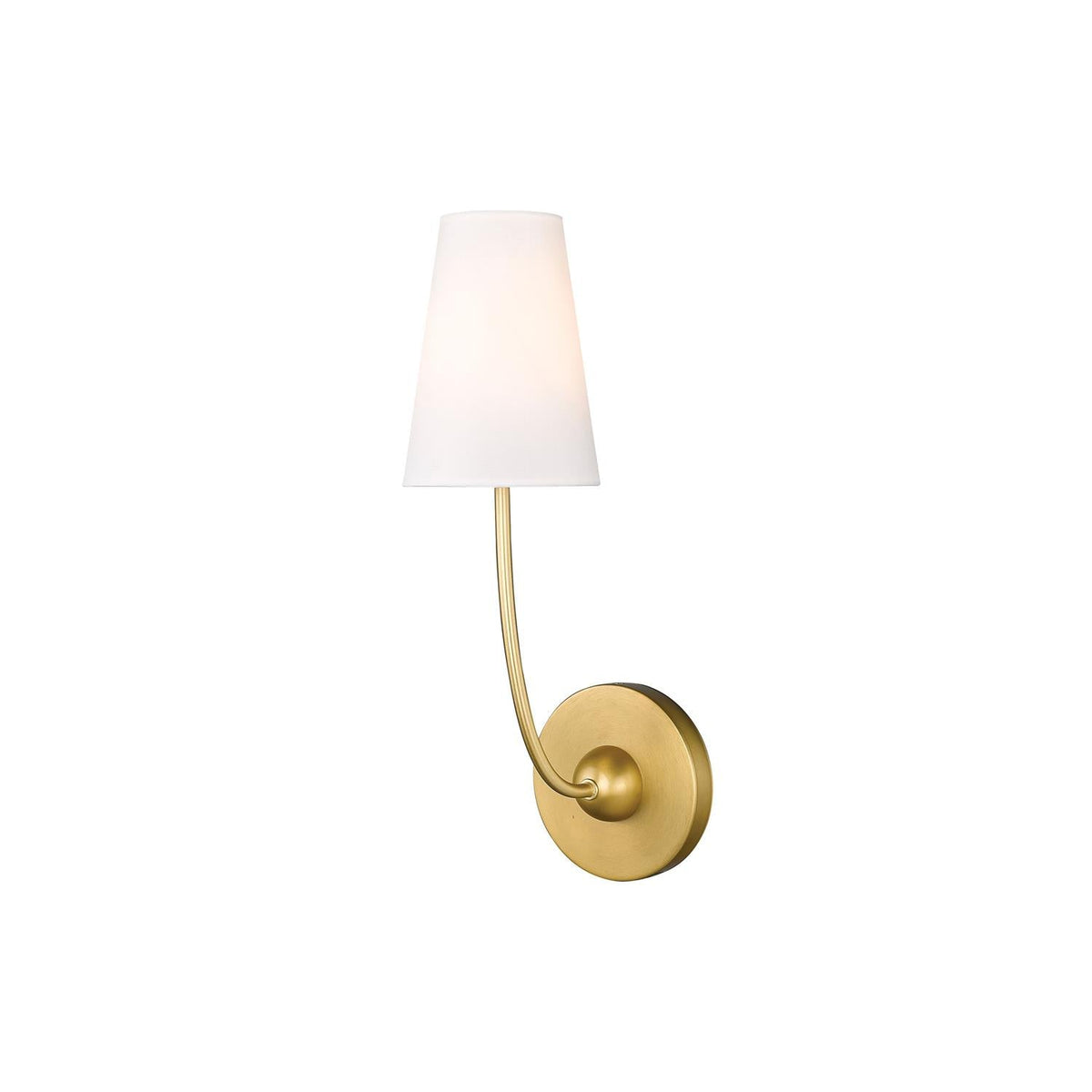 Aldoren Vintage Modern Minimalist Brass Fabric Wall Lamp