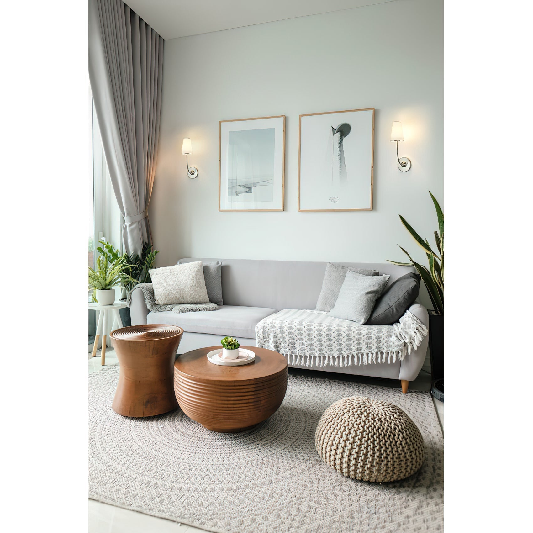 Aldoren Vintage Modern Minimalist Brass Fabric Wall Lamp