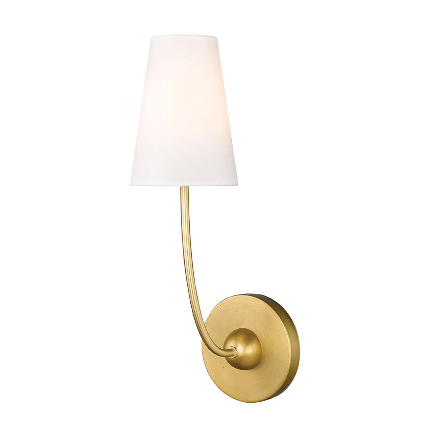 Aldoren Vintage Modern Minimalist Brass Fabric Wall Lamp