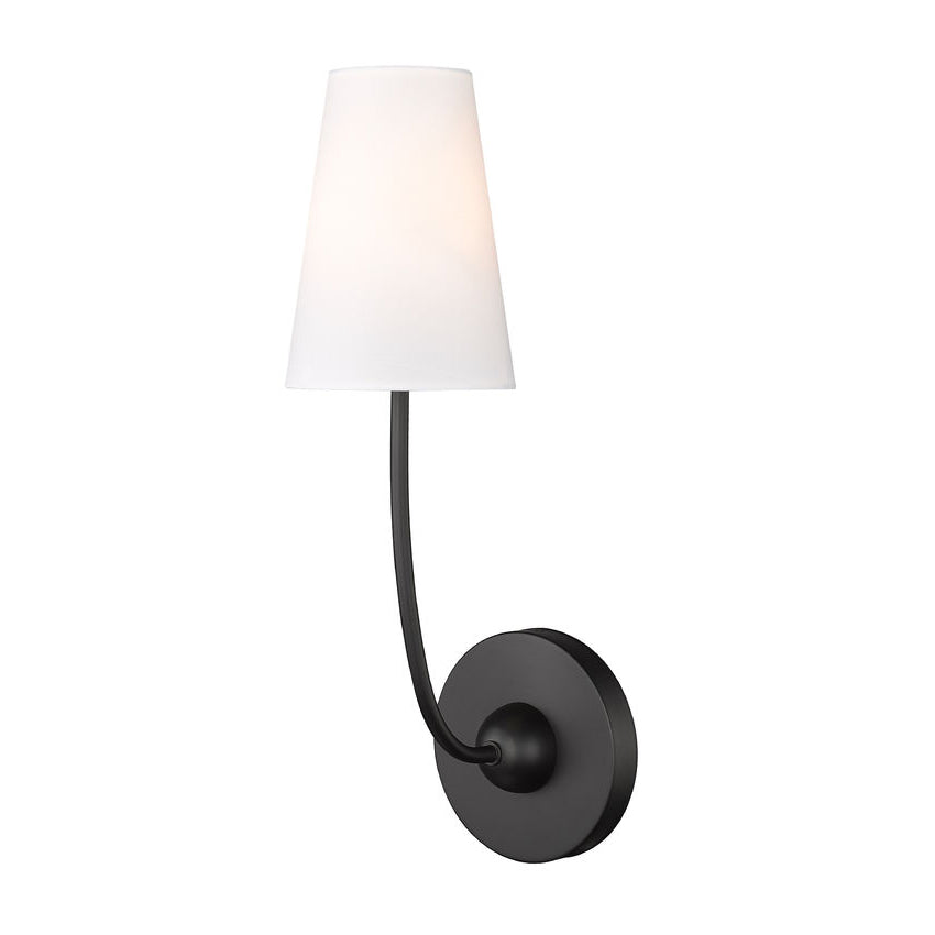Aldoren Vintage Modern Minimalist Brass Fabric Wall Lamp