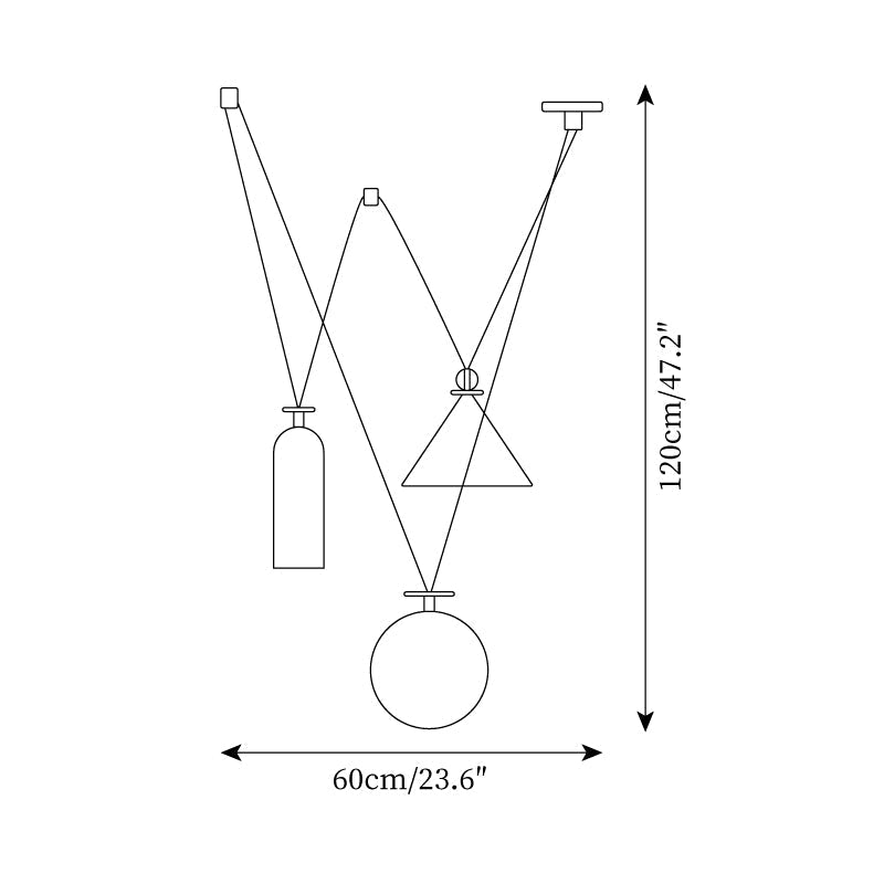 Covine Multi-Shape Adjustable Pendant Light