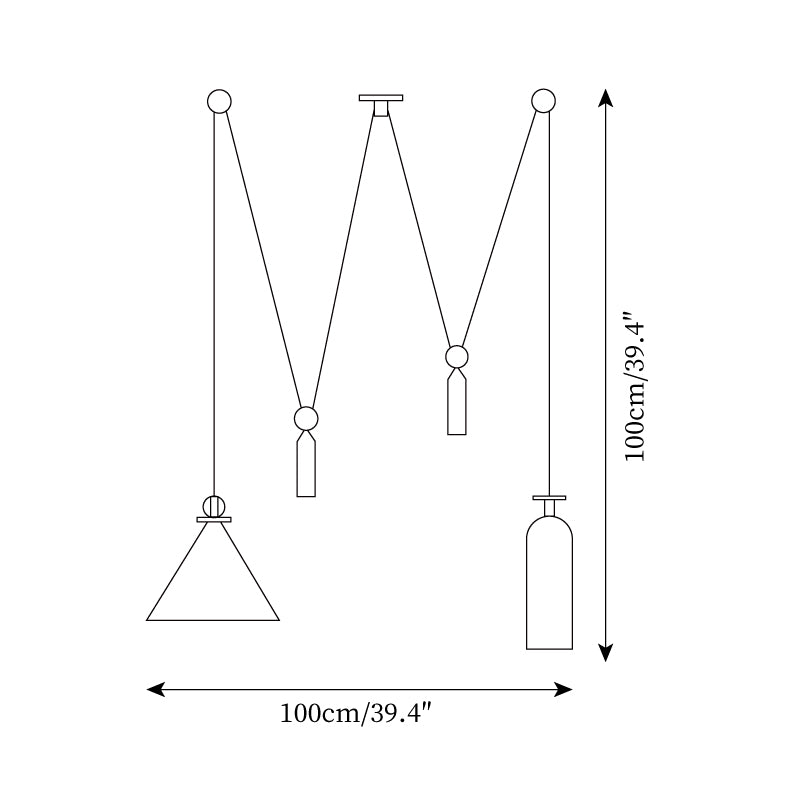 Covine Multi-Shape Adjustable Pendant Light